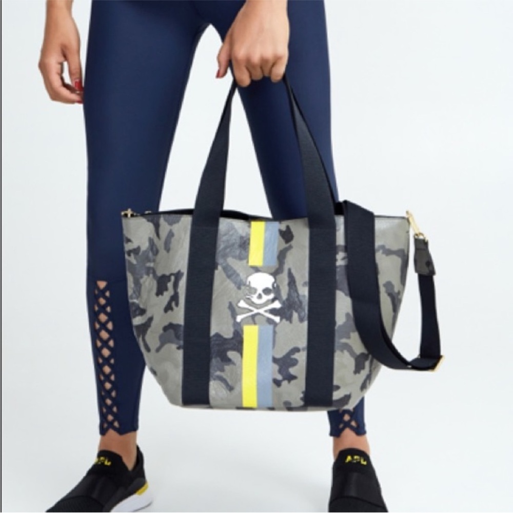 Corroon x SoulCycle Camouflage Crossbody Bag with Skull Design